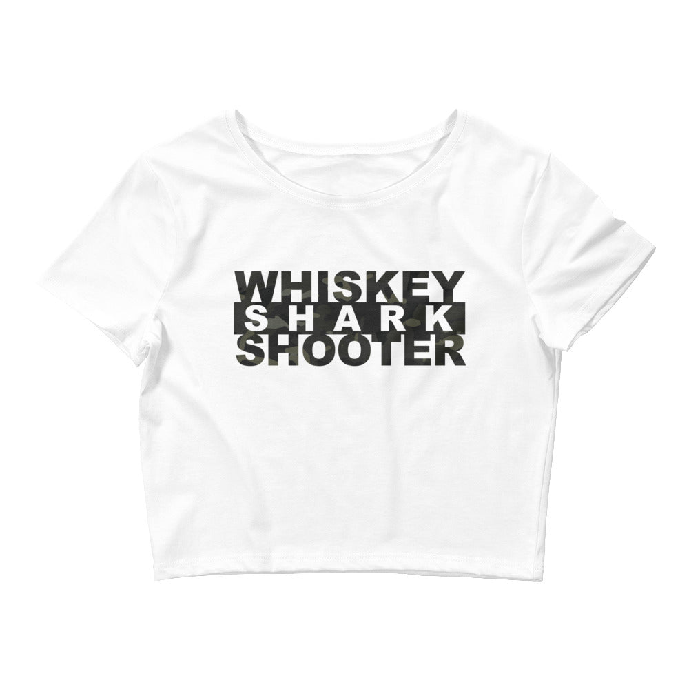 Whiskey Shark Shooter Crop Top