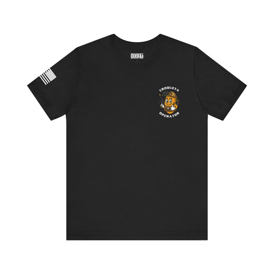Croqueta Operator Graphic Tee - Fun Unisex Short Sleeve Shirt, Perfect for Gaming Events, Casual Outings, Gifts, Summer Vibes, Playful Apparel